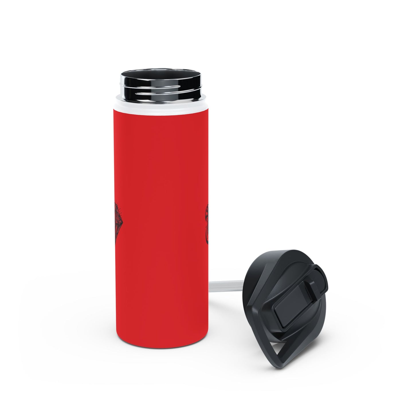 Vibrant Stainless Steel Water Bottle with Standard Lid - Perfect for hydration on the go