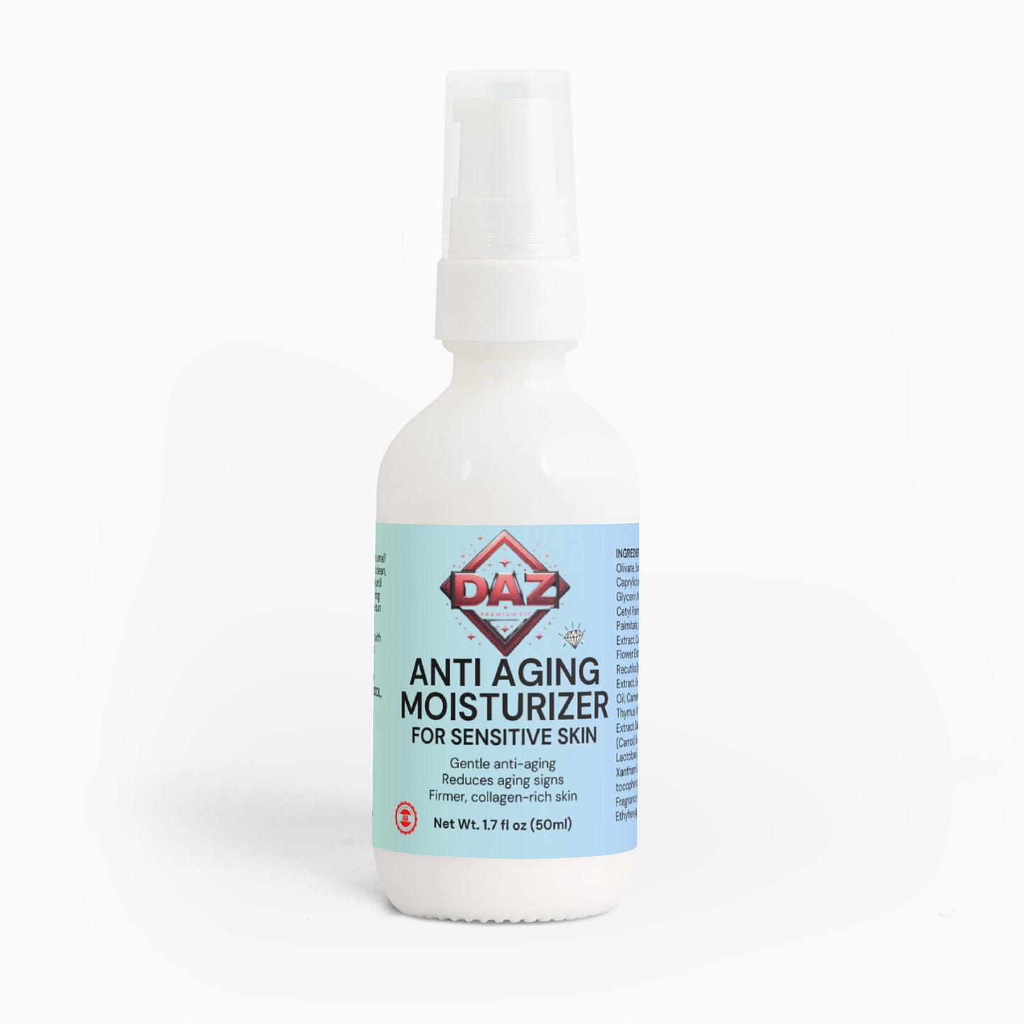 DAZ Premium Fit Anti-Aging Moisturizer for Sensitive Skin