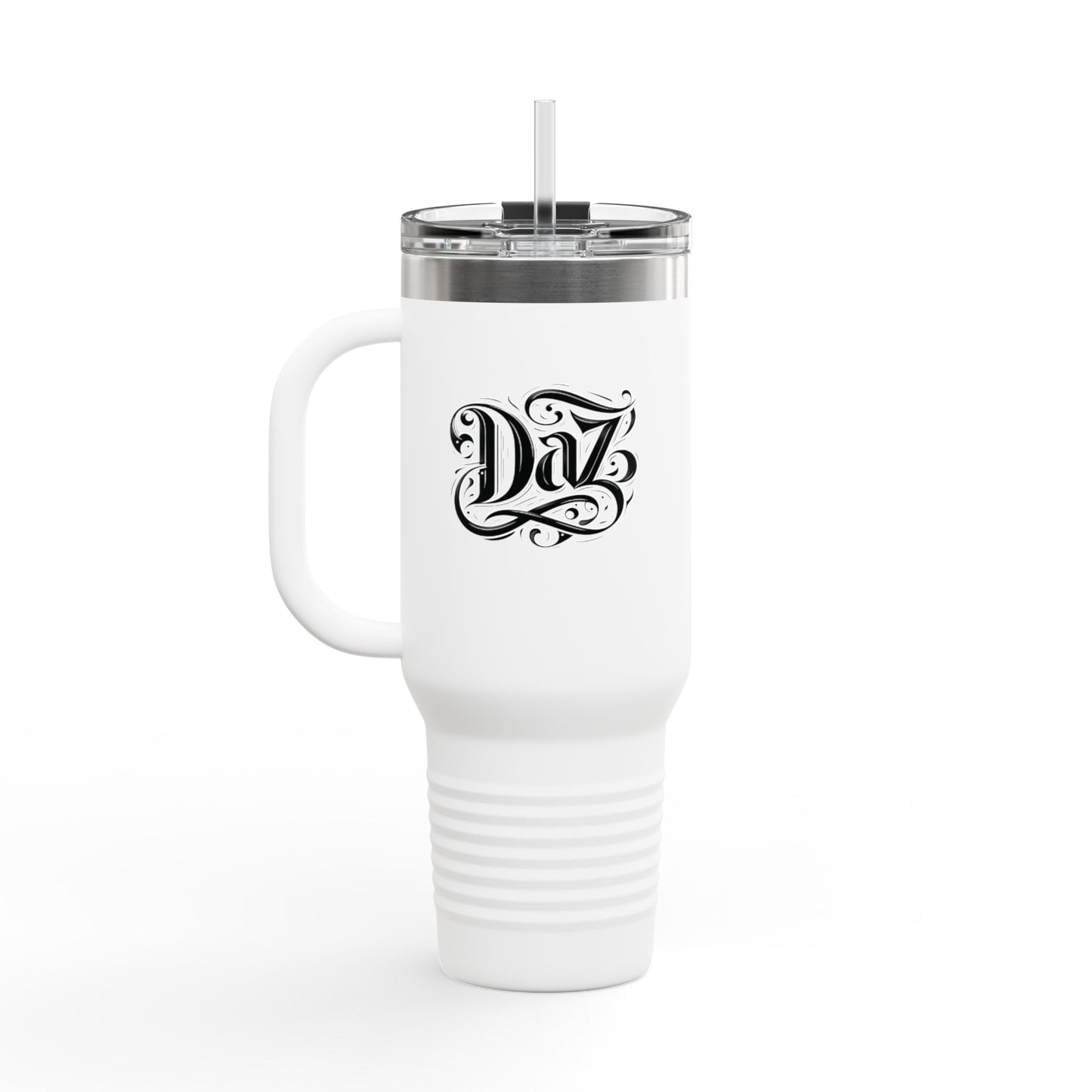 Elegant insulated travel mug with diamond design - 40 oz