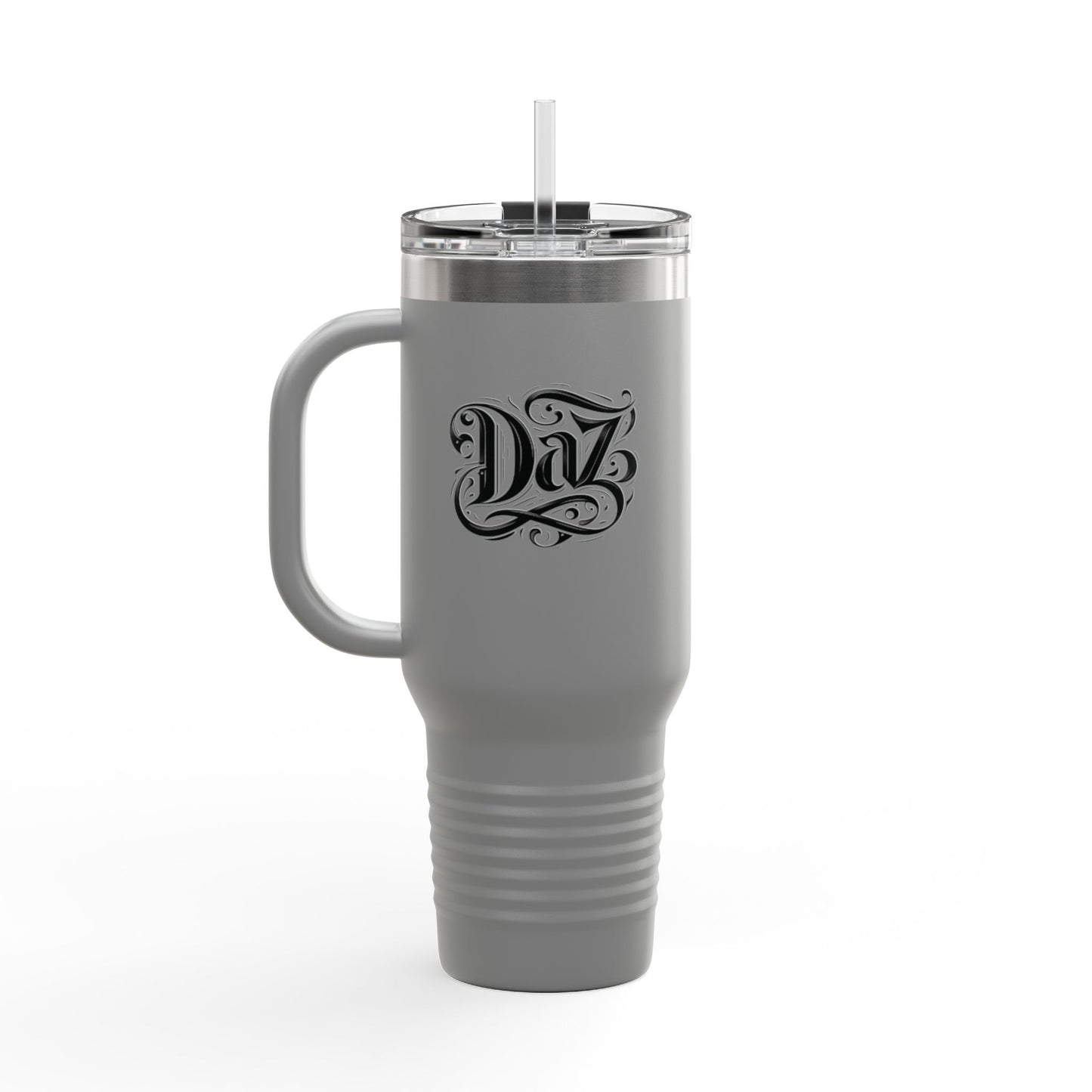 Elegant insulated travel mug with diamond design - 40 oz