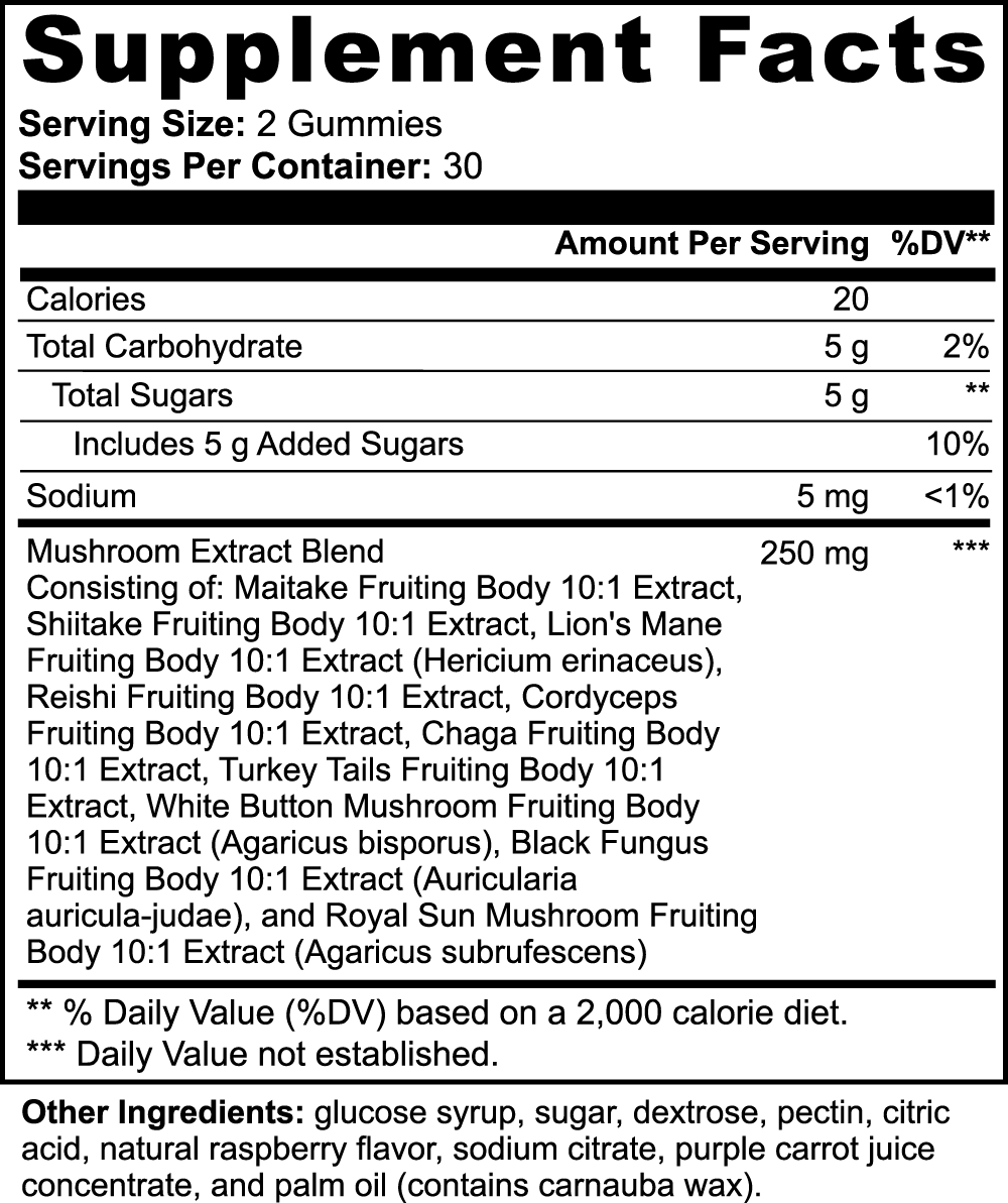 DAZ Premium Fit Mushroom Extract Complex