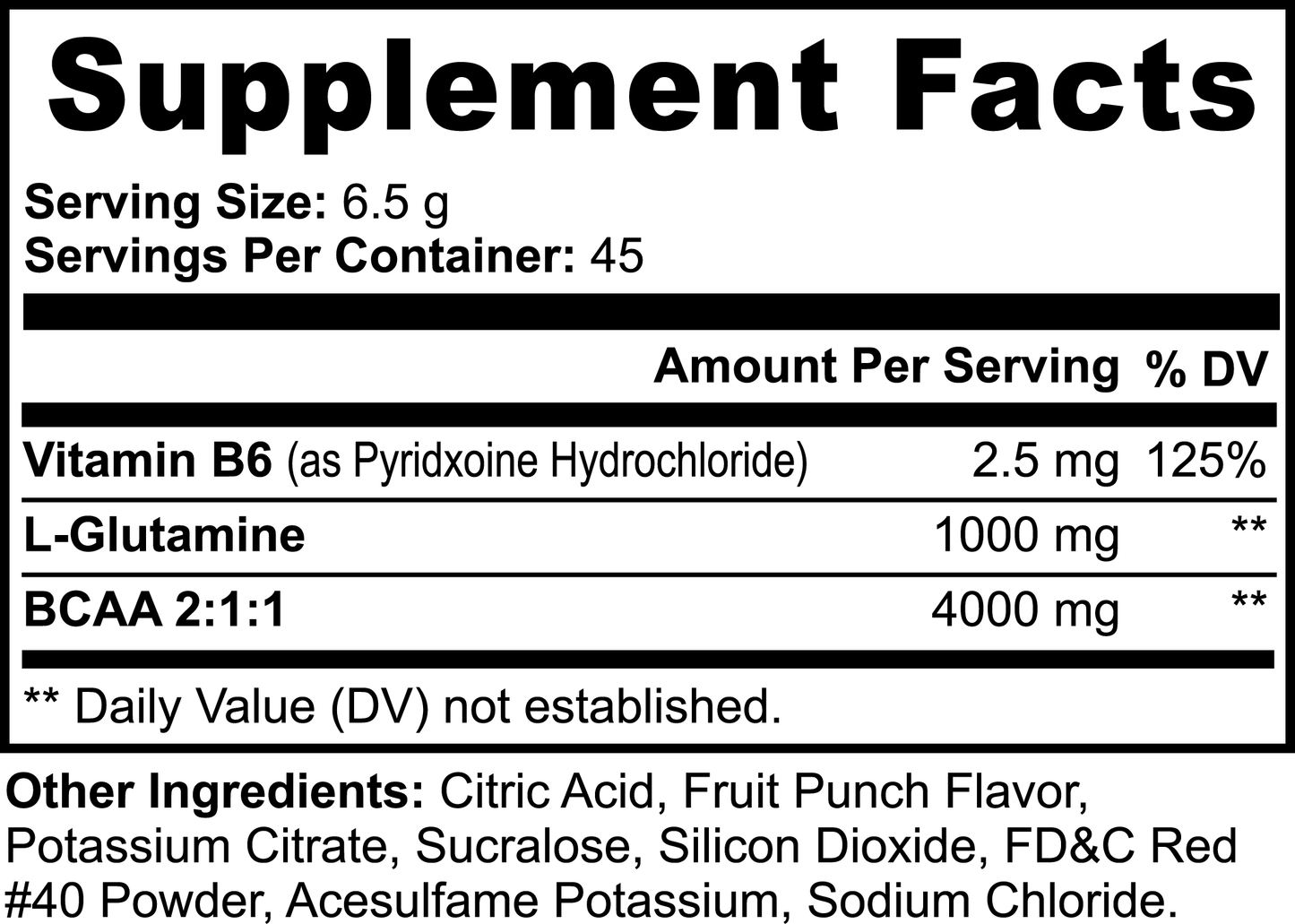 BCAA Shock Powder DAZ Premium Fit (Fruit Punch)