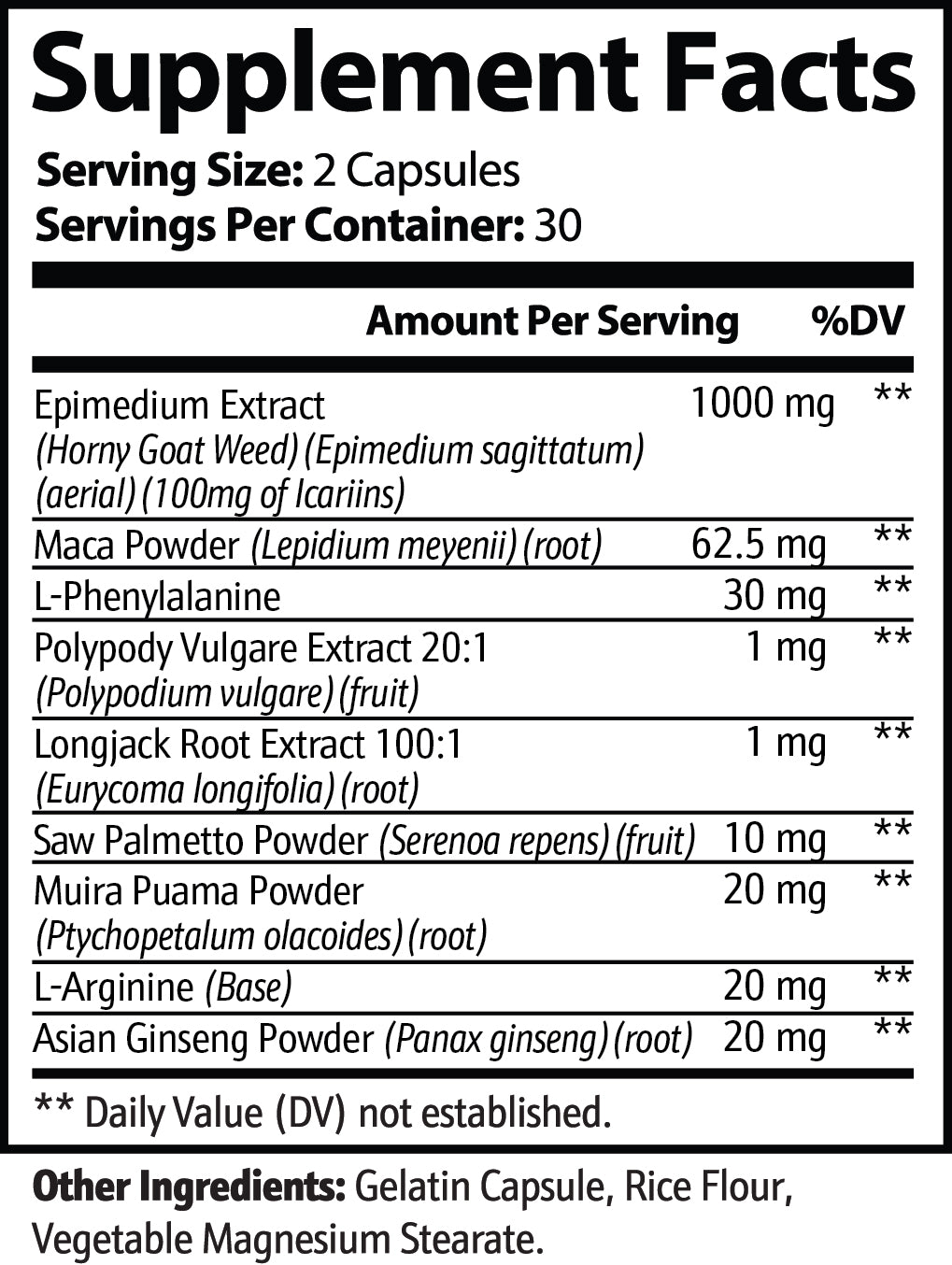 DAZ Premium Fit Horny Goat Weed Blend