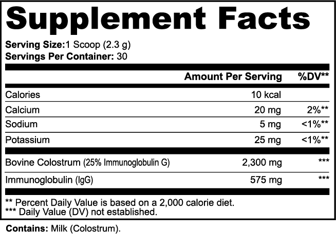 Colostrum Powder DAZ Premium Fit