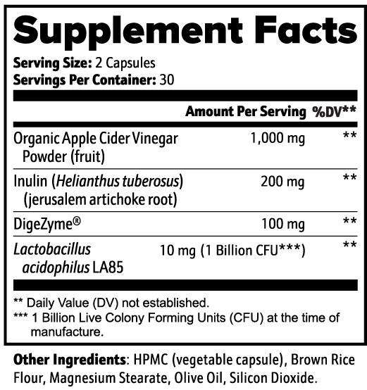 DAZ Premium Fit Apple Cider Vinegar Capsules