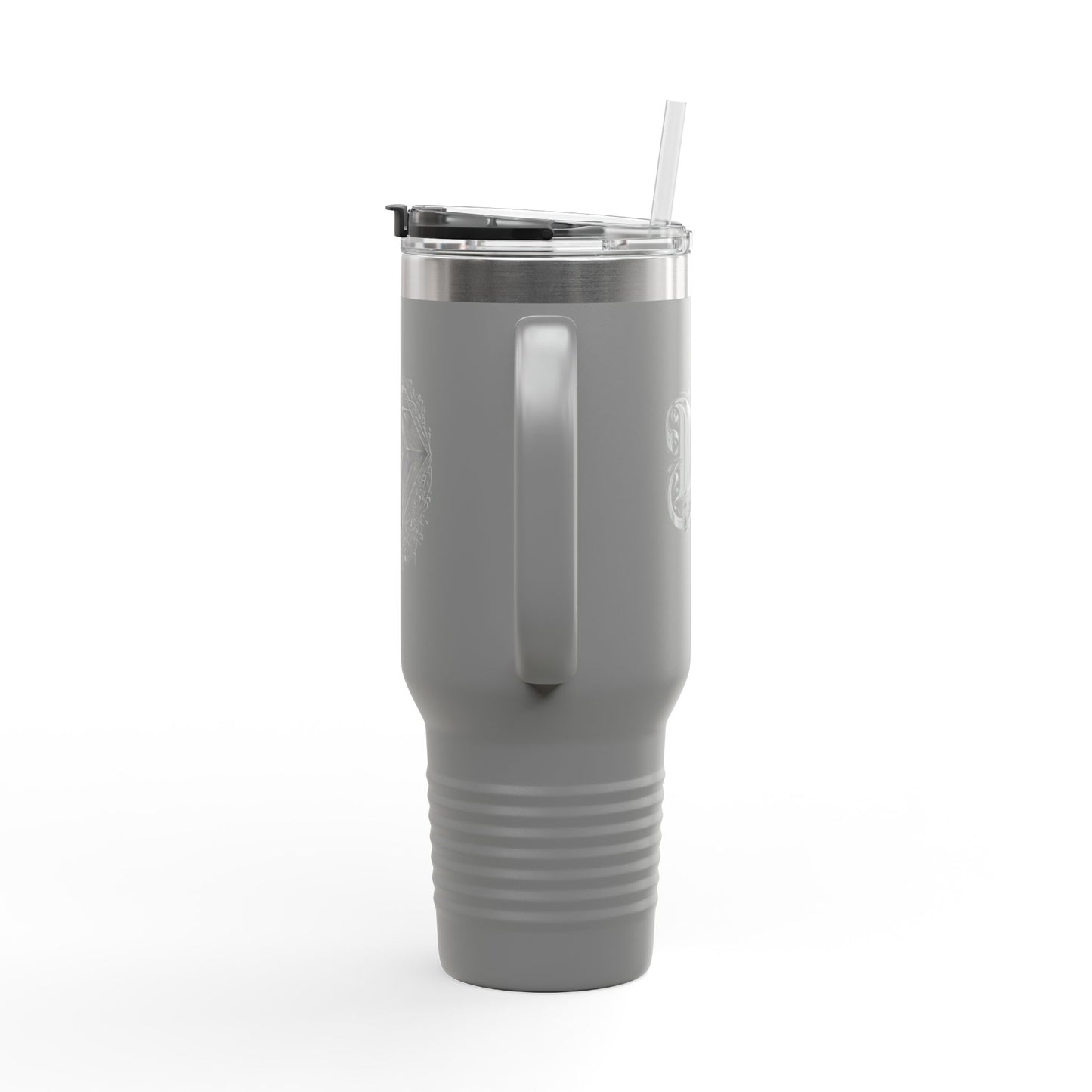 Elegant insulated travel mug with diamond design - 40 oz