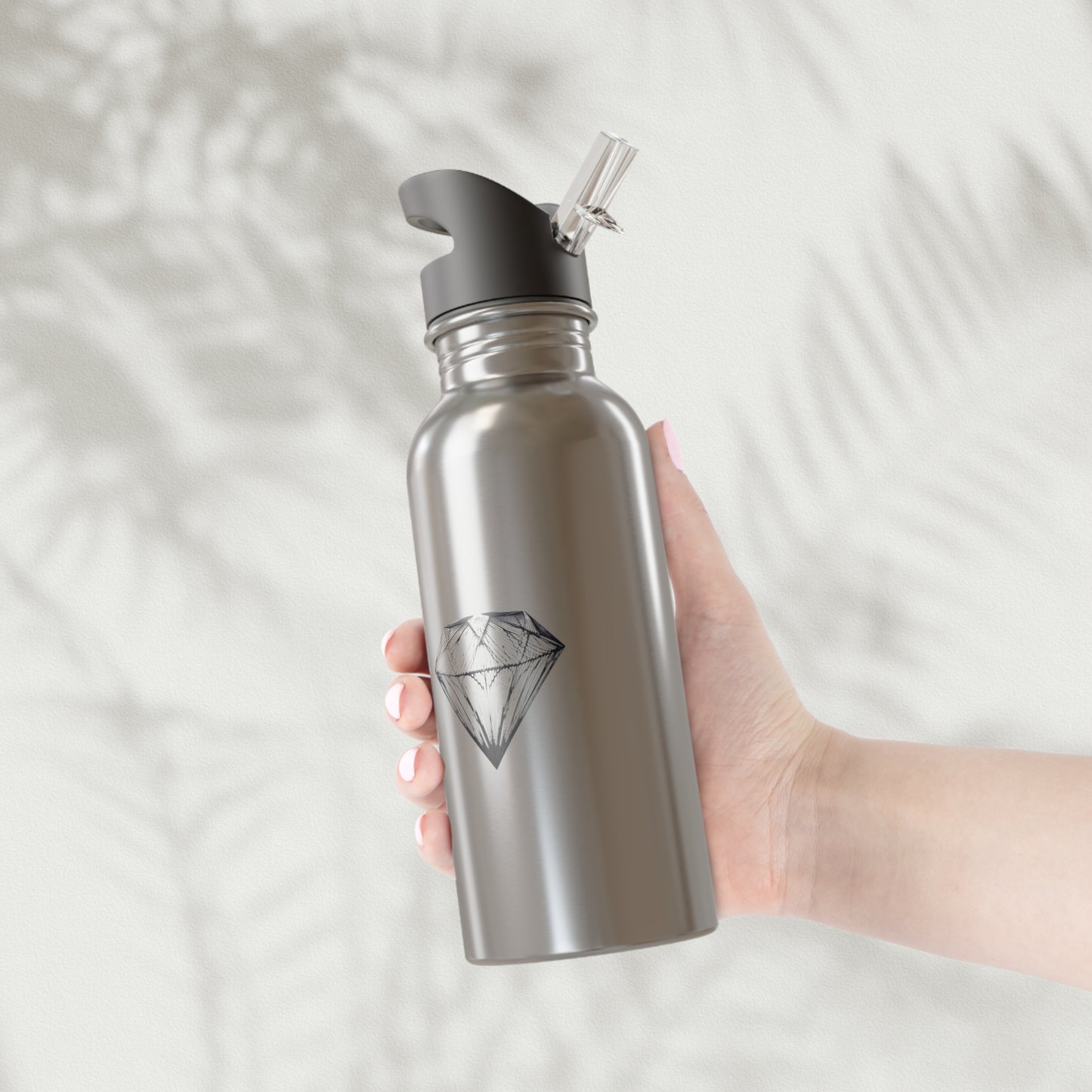 Eco-Friendly Stainless Steel Water Bottle with Straw | Essential Hydration 590ml