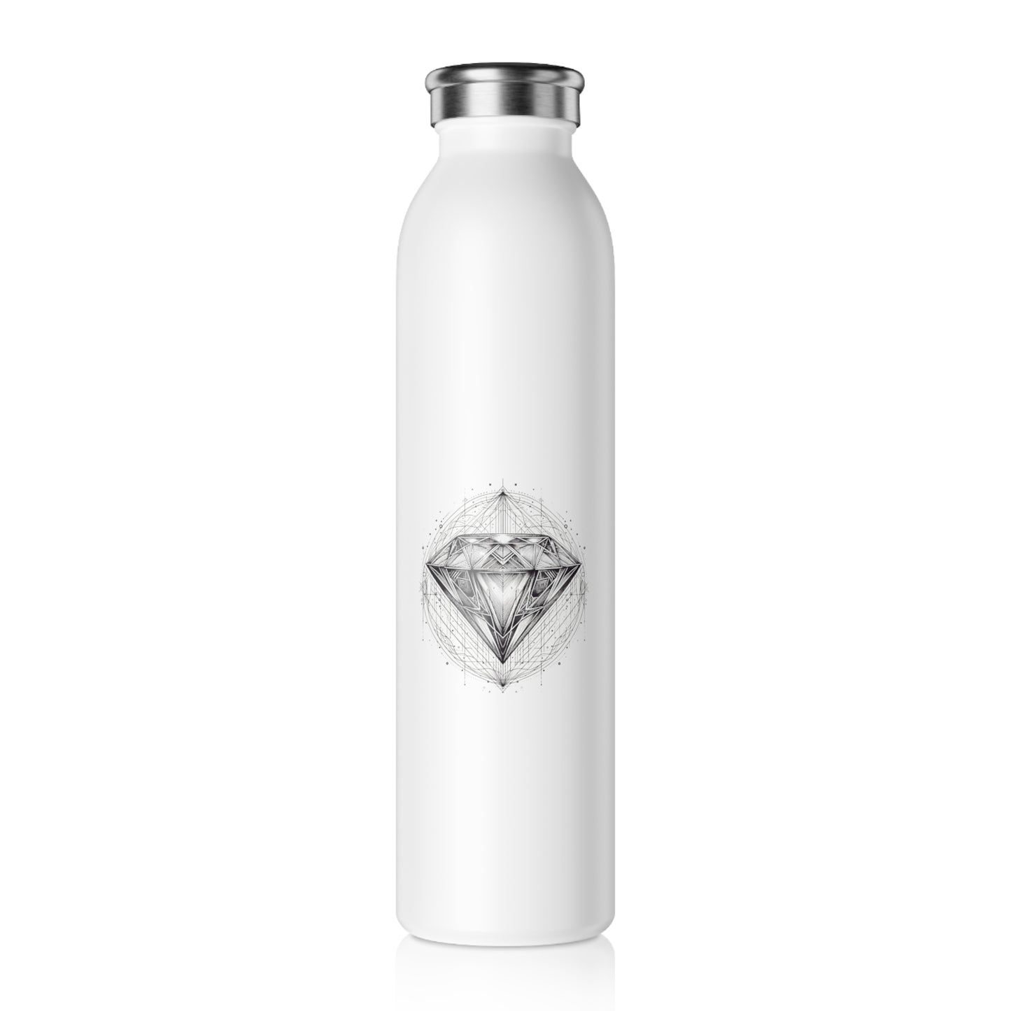Slim and stylish diamond design water bottle - perfect for hydration on the go