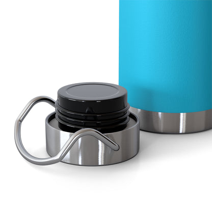 Elegante botella de cobre de 22 oz con aislamiento al vacío: diseño de diamante para aventuras cotidianas