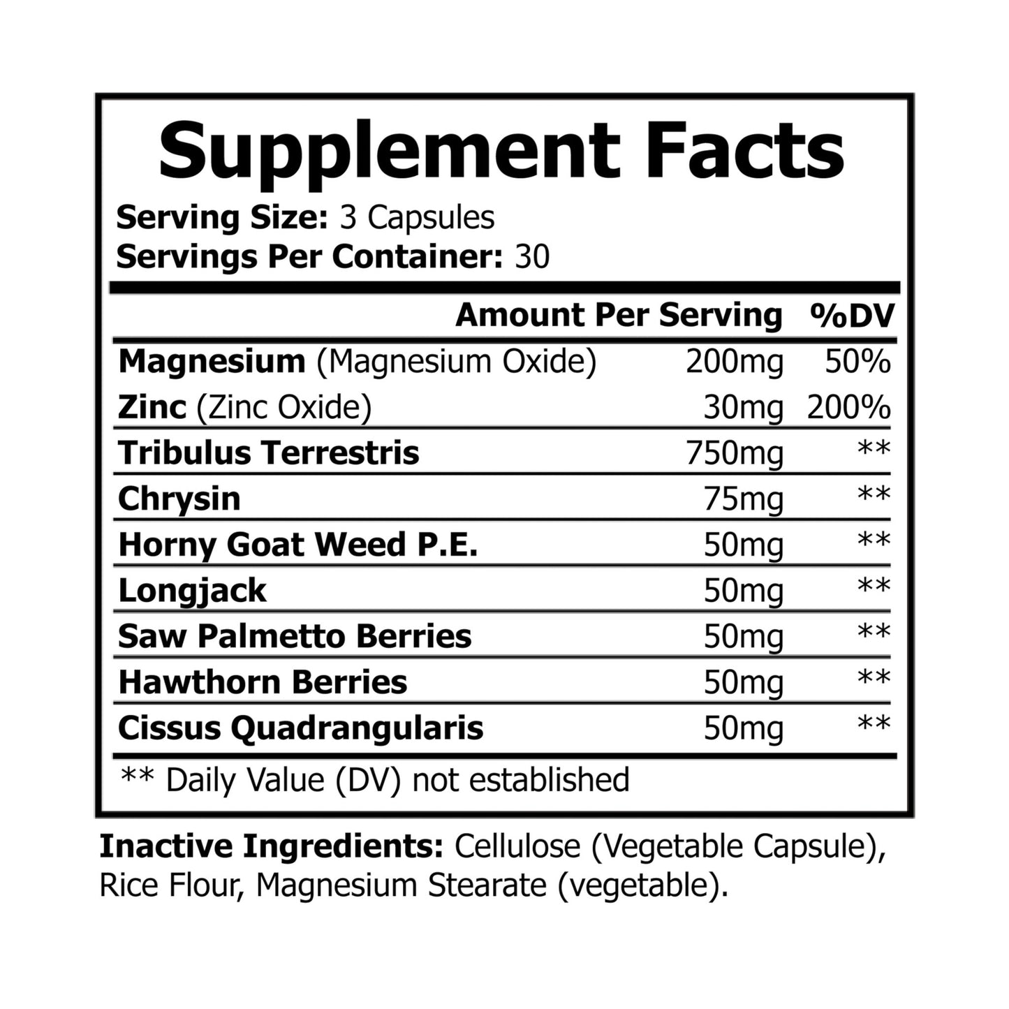 DAZ Premium Fit Magnesium and Zinc Supplement (90 Capsules)