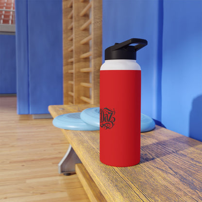 Botella de agua de acero inoxidable vibrante con tapa estándar: perfecta para hidratarse en movimiento