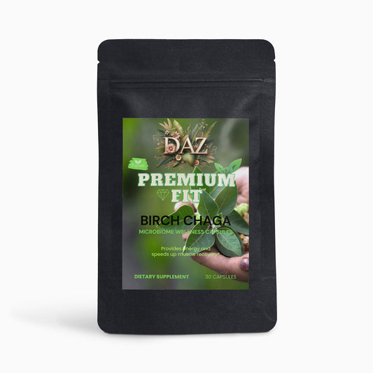 Cápsulas de bienestar del microbioma de Birch Chaga DAZ Premium Fit