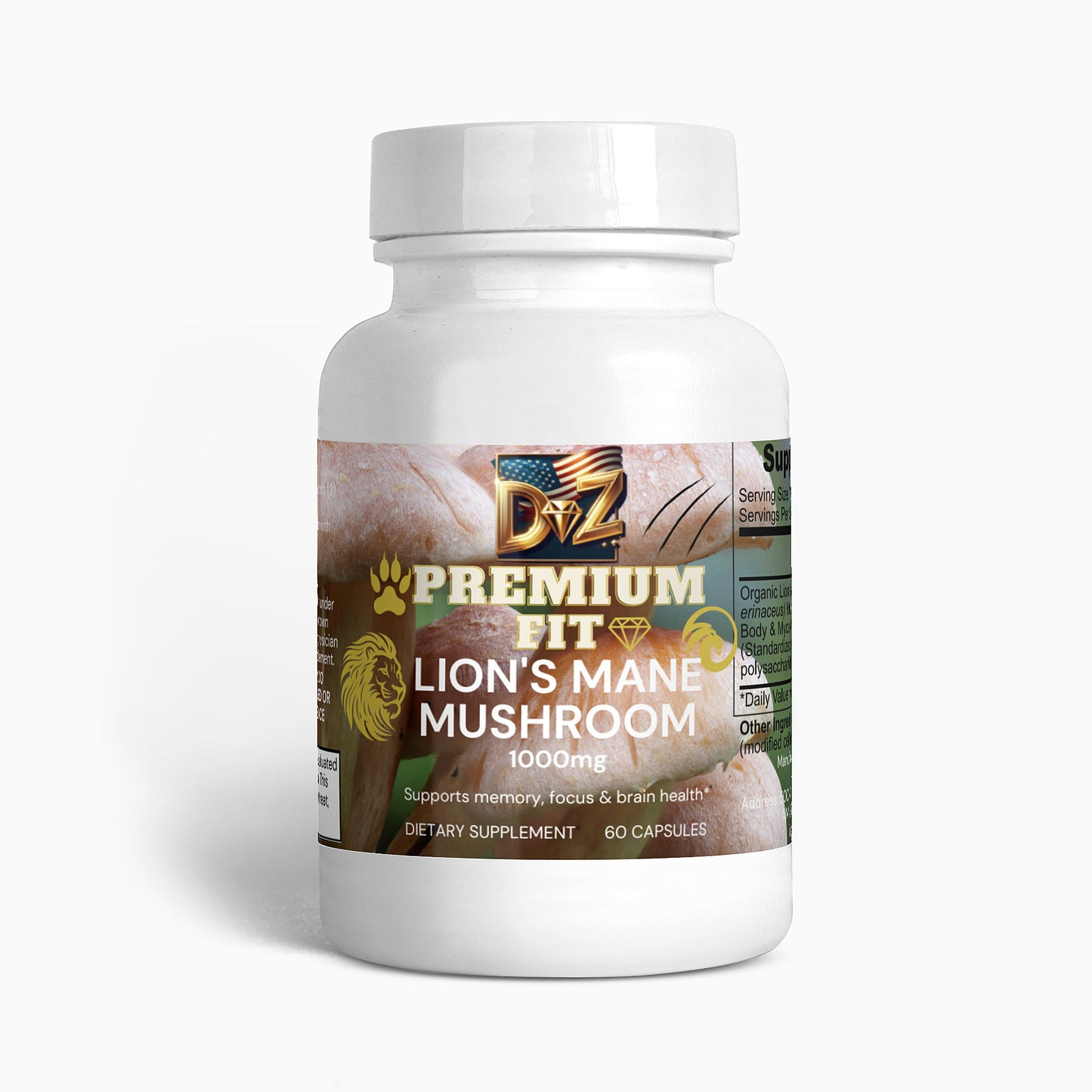 DAZ Premium Fit lion's mane mushroom