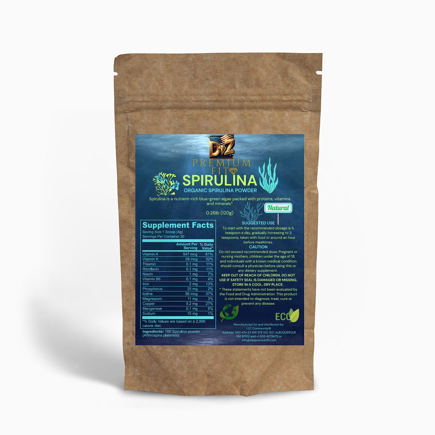 Spirulina Powder DAZ Premium Fit