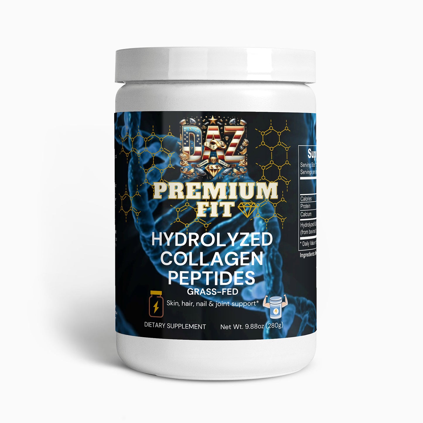 DAZ Premium Fit Grass-Fed Hydrolyzed Collagen Peptides