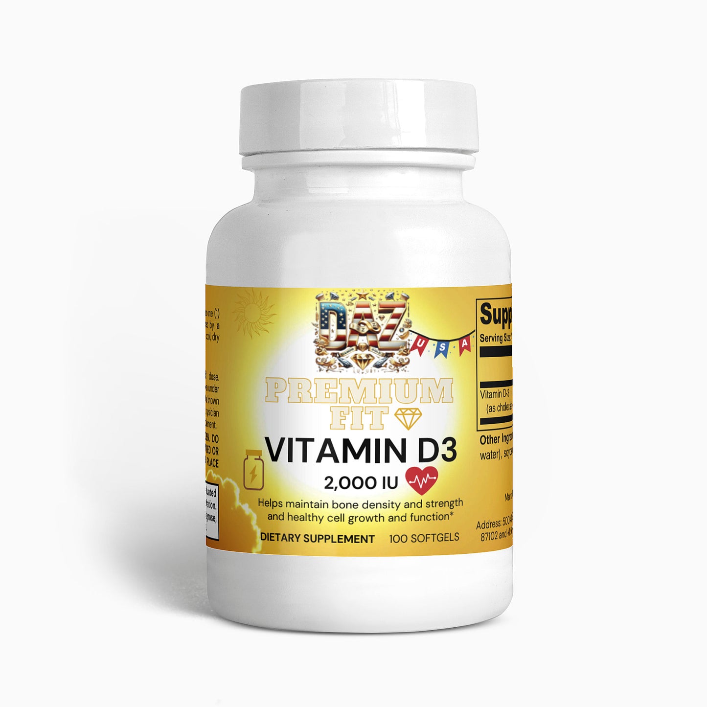 Vitamin D3 DAZ Premium Fit (2,000 IU)