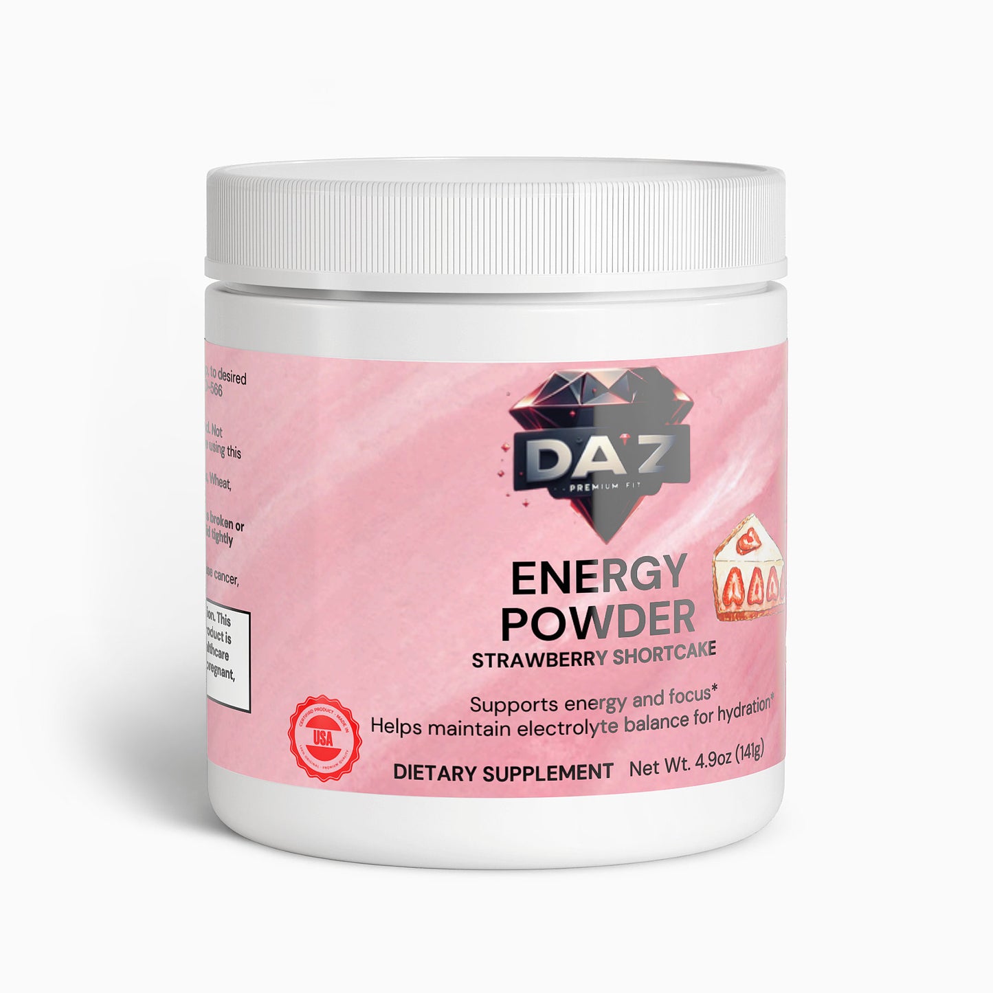 DAZ Premium Fit Energy Powder (Strawberry Shortcake)