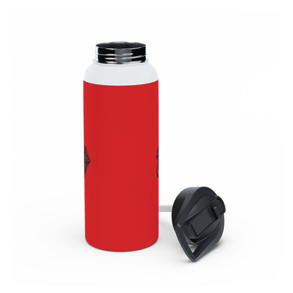 Botella de agua de acero inoxidable vibrante con tapa estándar: perfecta para hidratarse en movimiento