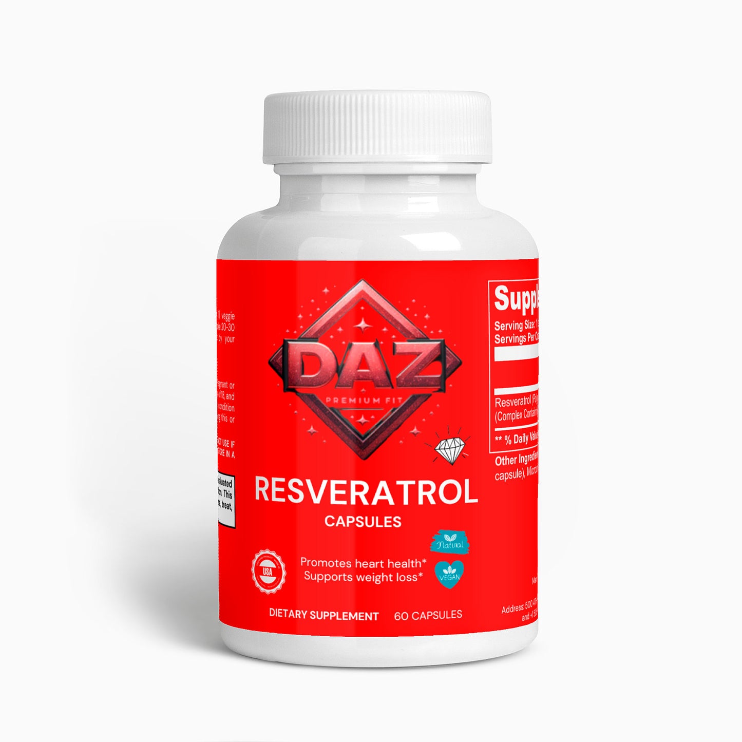 Resveratrol 50% 600mg DAZ Premium Fit