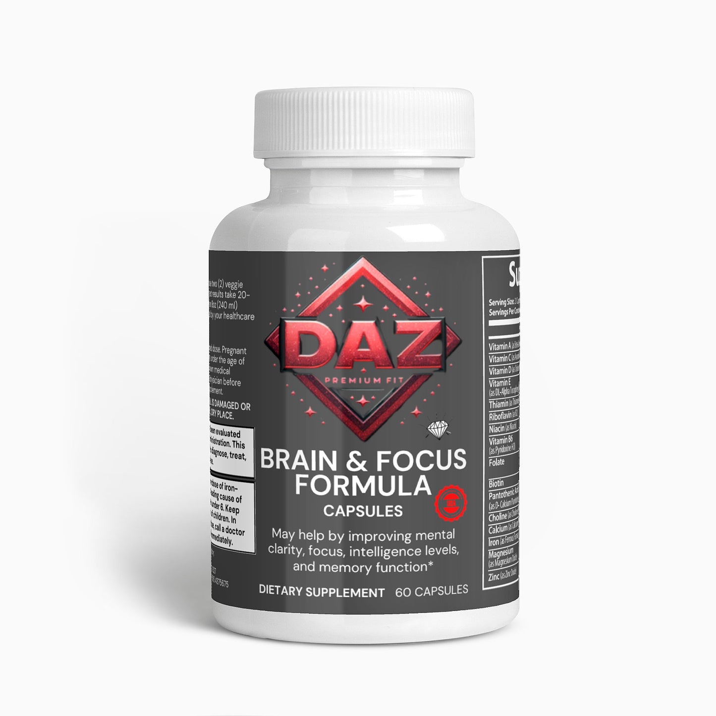 DAZ Premium Fit Nootropic Brain and Focus Formula