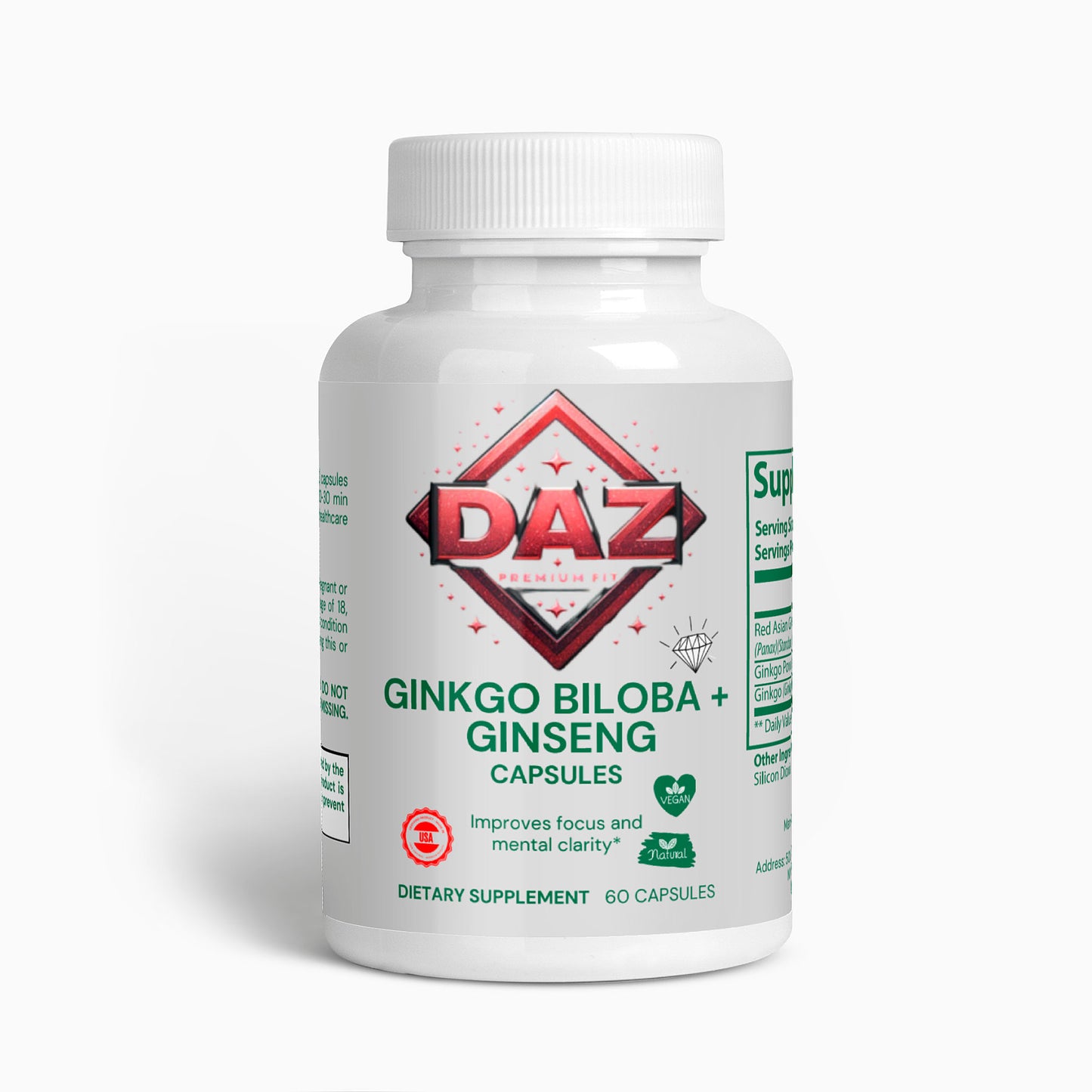 Ginkgo Biloba + Ginseng DAZ Premium Fit