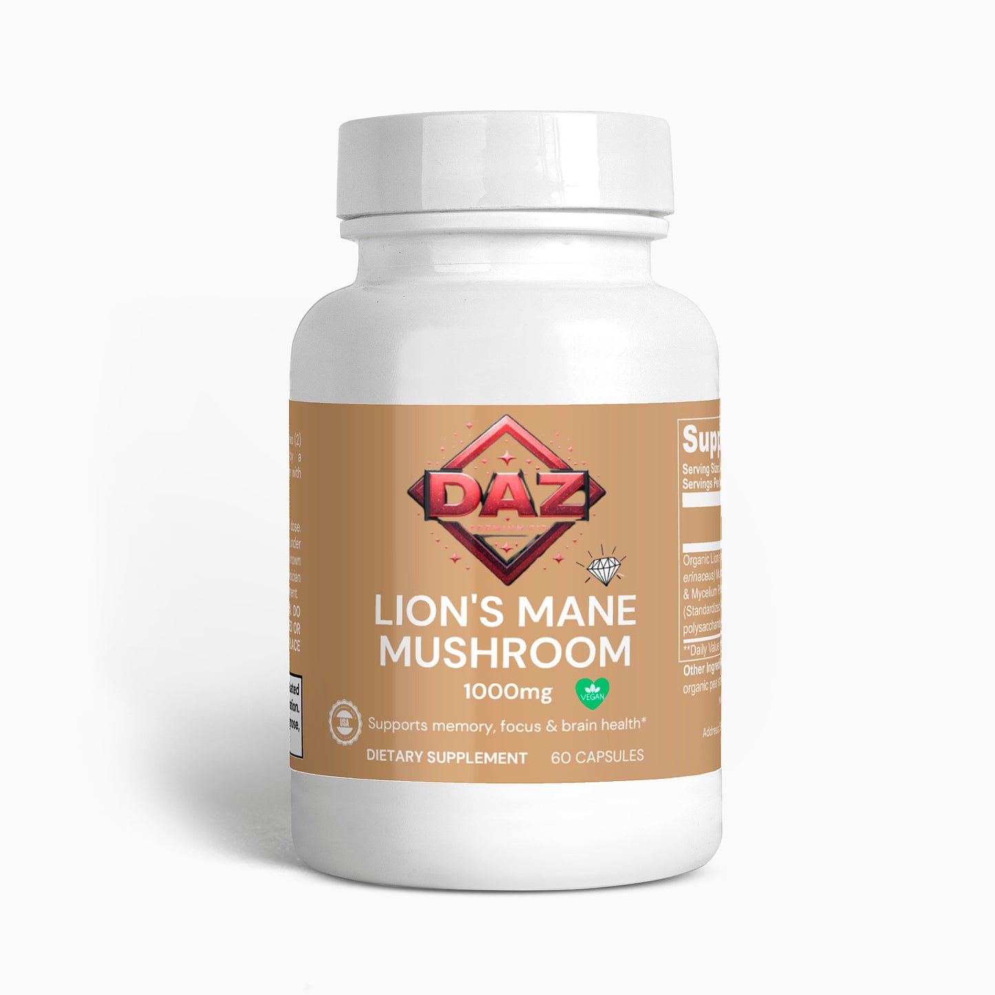 DAZ Premium Fit lion's mane mushroom