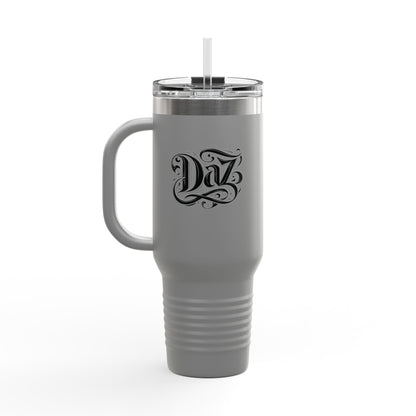 Elegante taza de viaje con aislamiento y diseño de diamantes - 40 oz