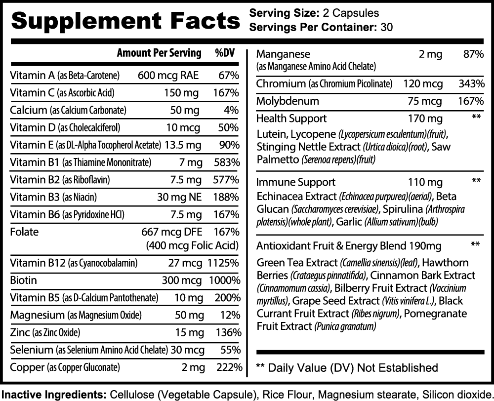 Multivitamínico completo DAZ Premium Fit