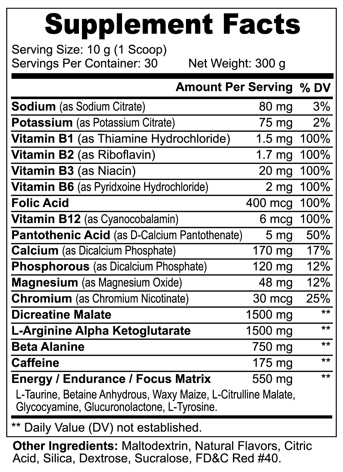 Pre-Workout de choque nítrico (ponche de frutas)