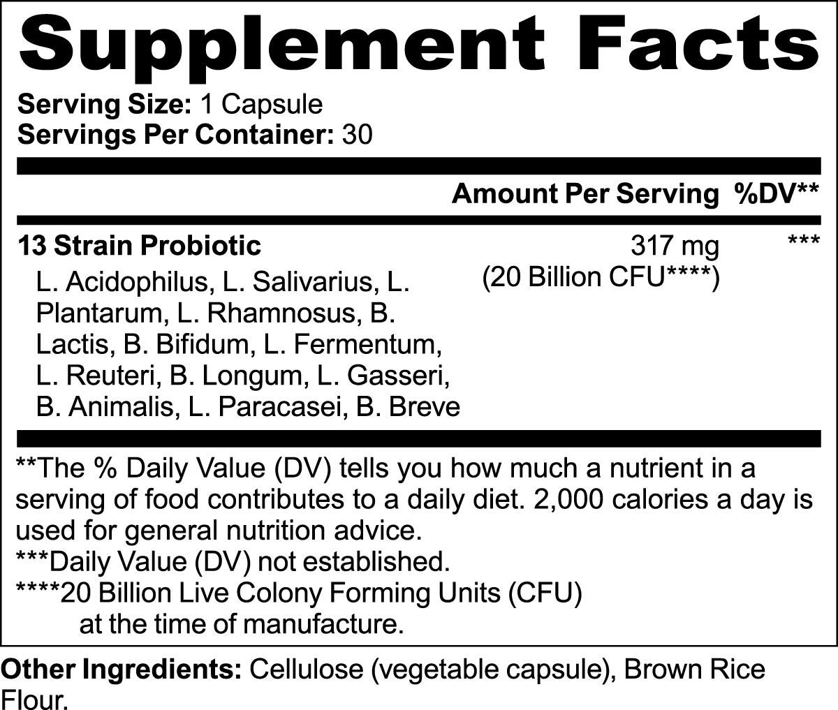 Probiotic 20 Billion DAZ Premium Fit