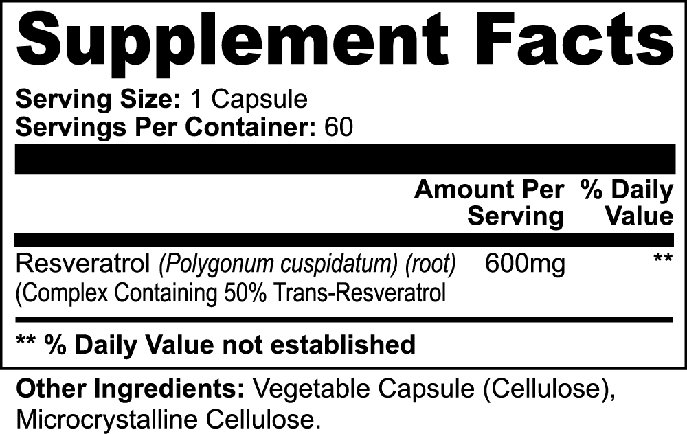 Resveratrol 50% 600mg DAZ Premium Fit