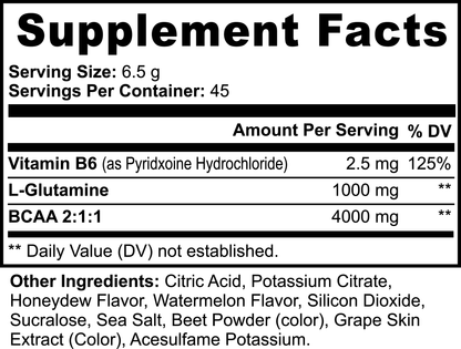 Post-Workout BCAA Powder (Molasses/Watermelon)