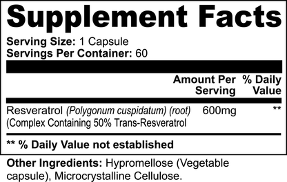 Resveratrol 50% 600mg DAZ Premium Fit