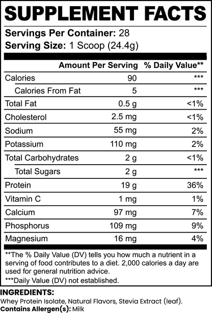 Pure3 100% Whey Protein Isolate DAZ Premium Fit (Vanilla)